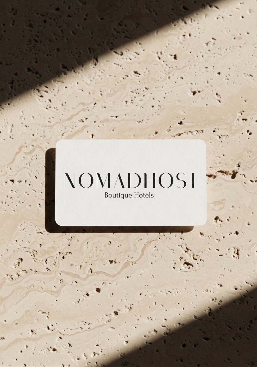 Mockup tarjeta de visita Nomad Host